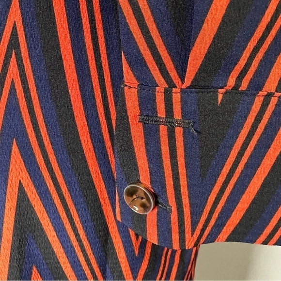 Topshop geometric black red midi dress 6 - Picture 6 of 8